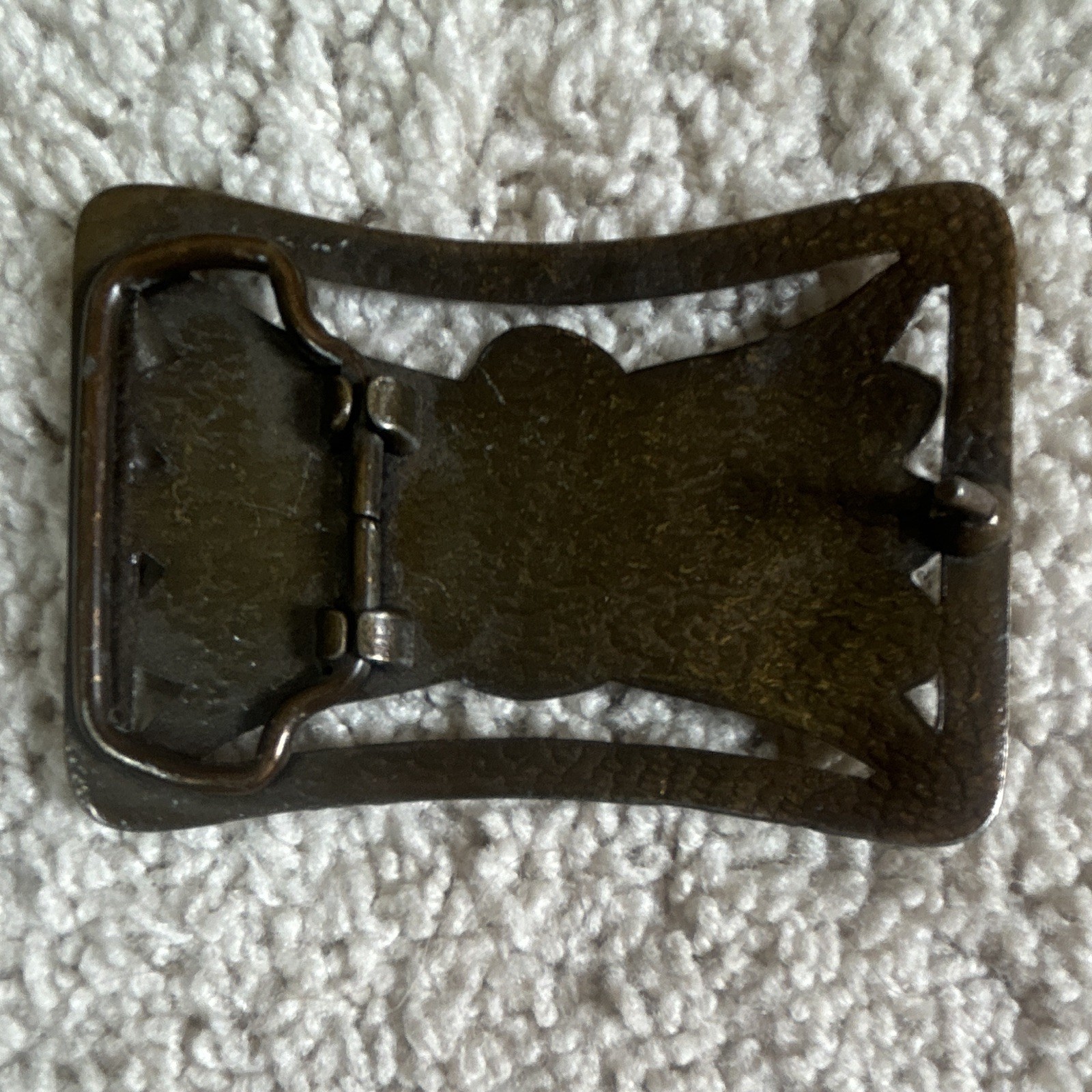 Silver Tone Blue Stone Thunderbird Western Rectangular Belt Buckle 1.5 in