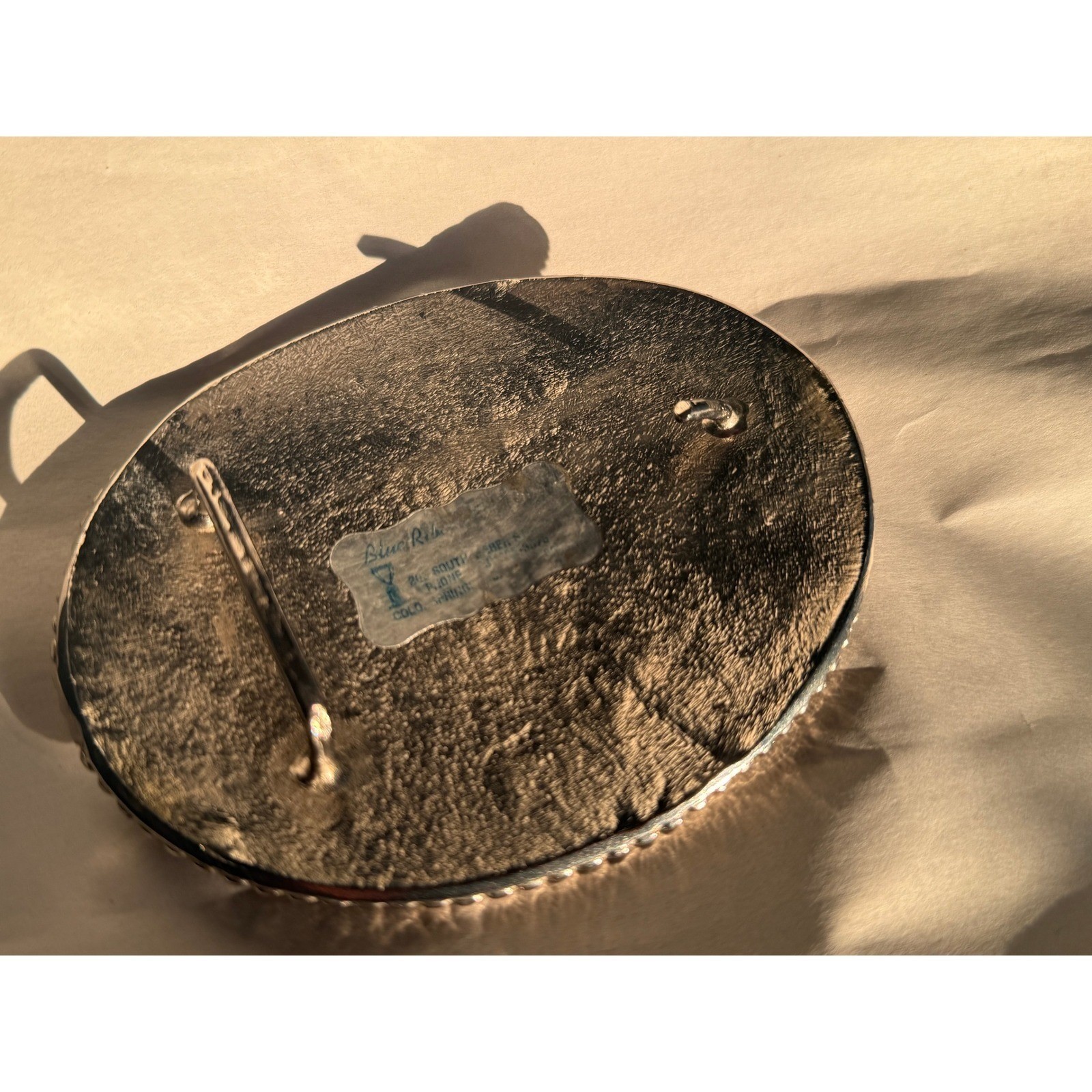 Vintage 1982 PPLBRA All Around Runner Up Sr. Boy Belt Buckle Rodeo Western Ruby