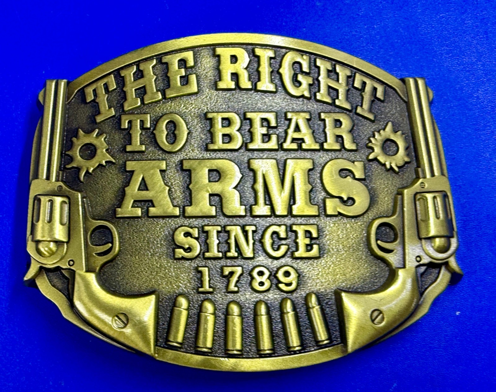 The Right to Bear Arms Since 1789 USA Gun Rights Commemorative Belt Buckle