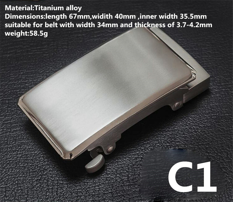 Titanium Classical Anti Allergy Automatic Roller Belt Buckle Waist Strap Head