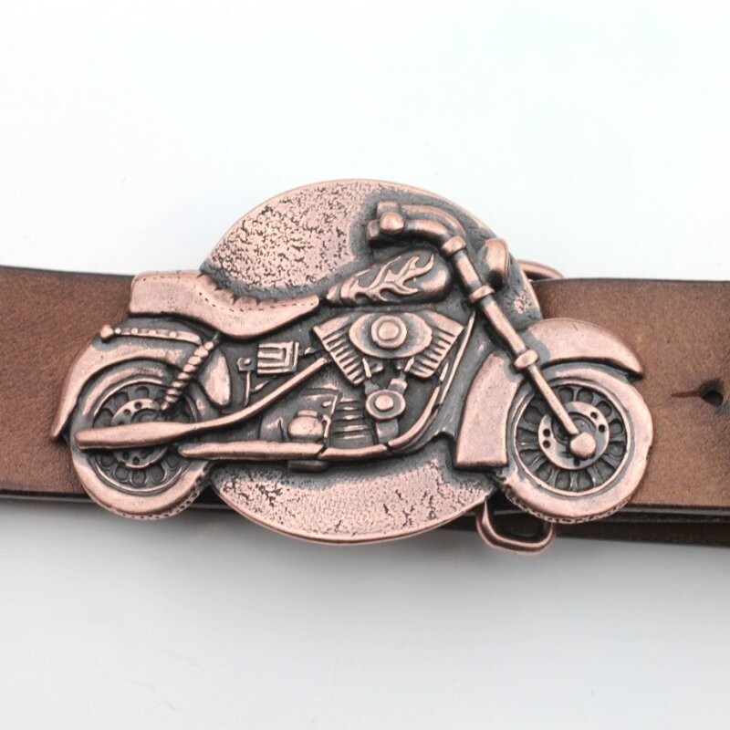 Motorcycle Belt Buckle Rose Gold Luxury Biker Accessory Elegant High Quality