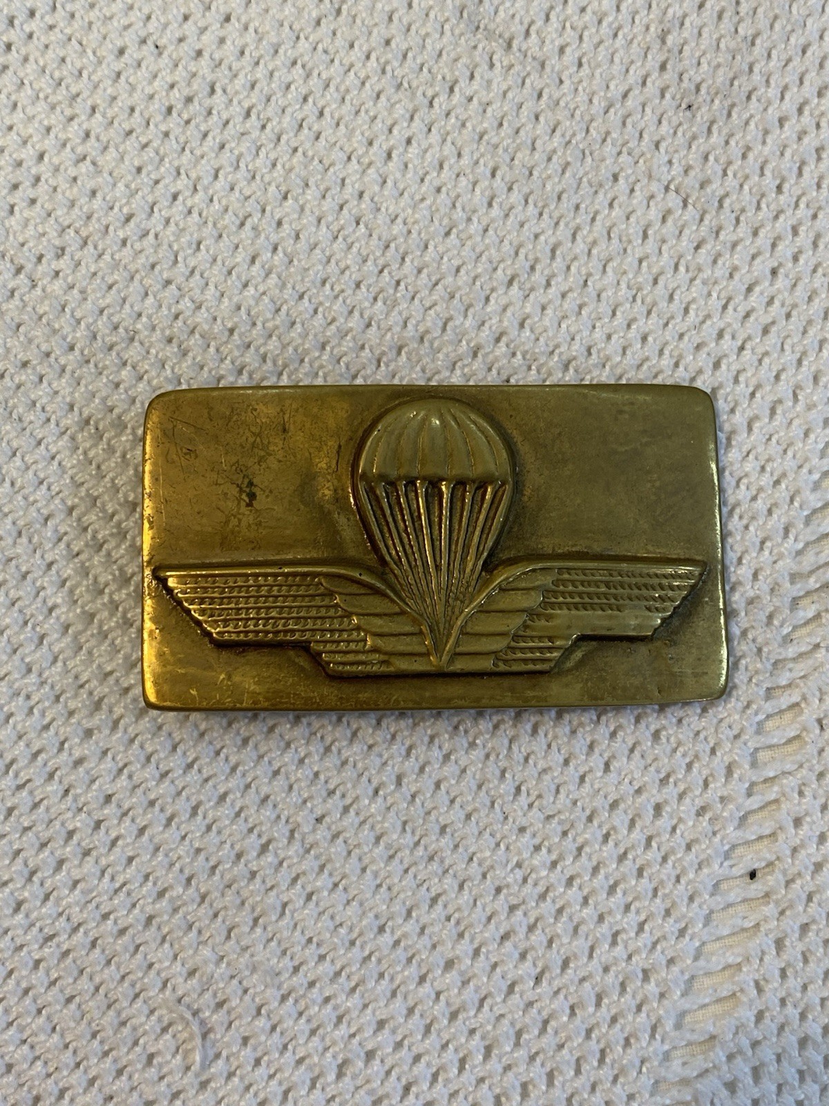 Vintage Brass Military Paratrooper Buckle 7.5cm – Brass Wings & Parachute