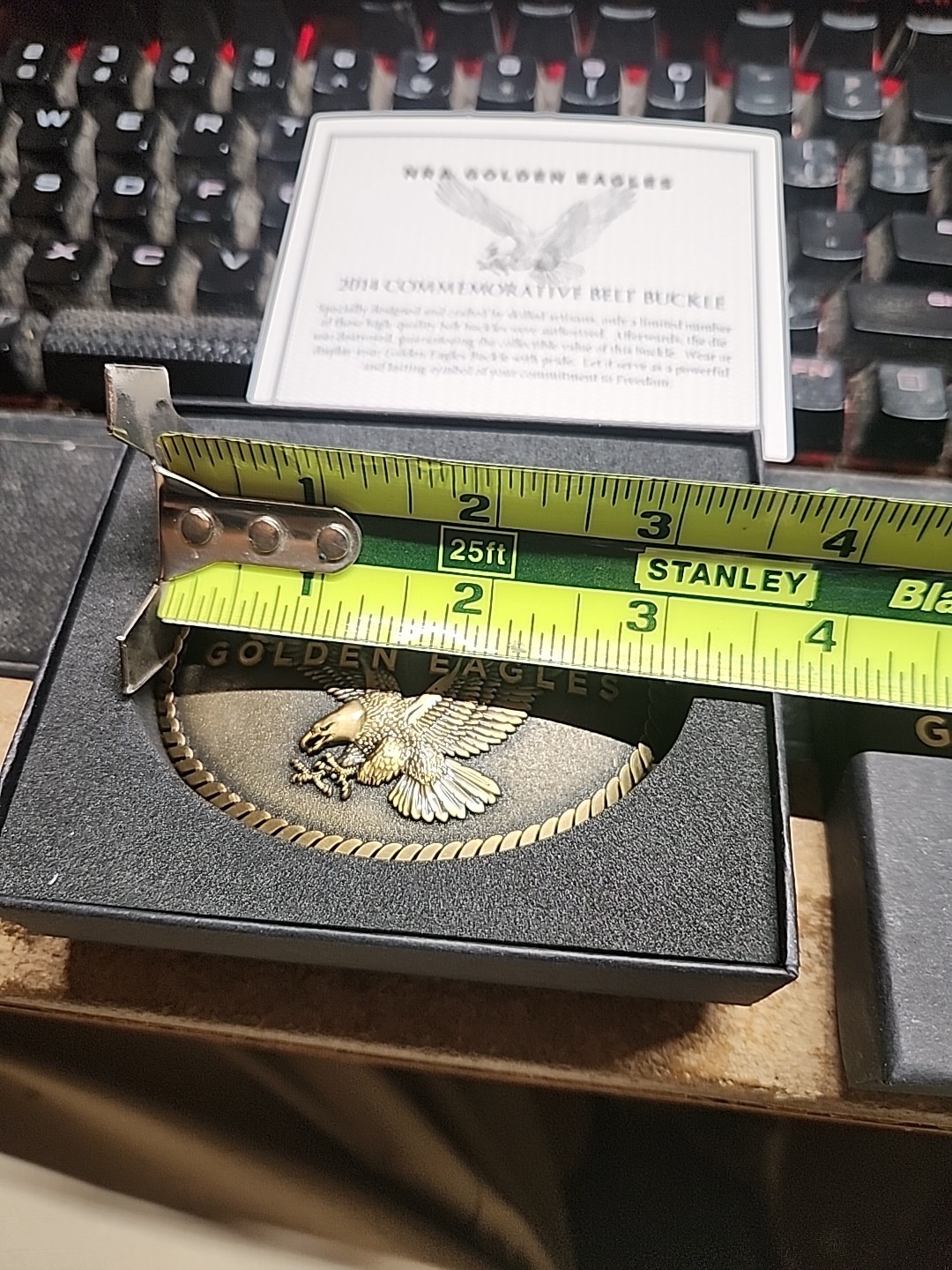 NRA Golden Eagles 2014 Commemorative Belt Buckle NEW