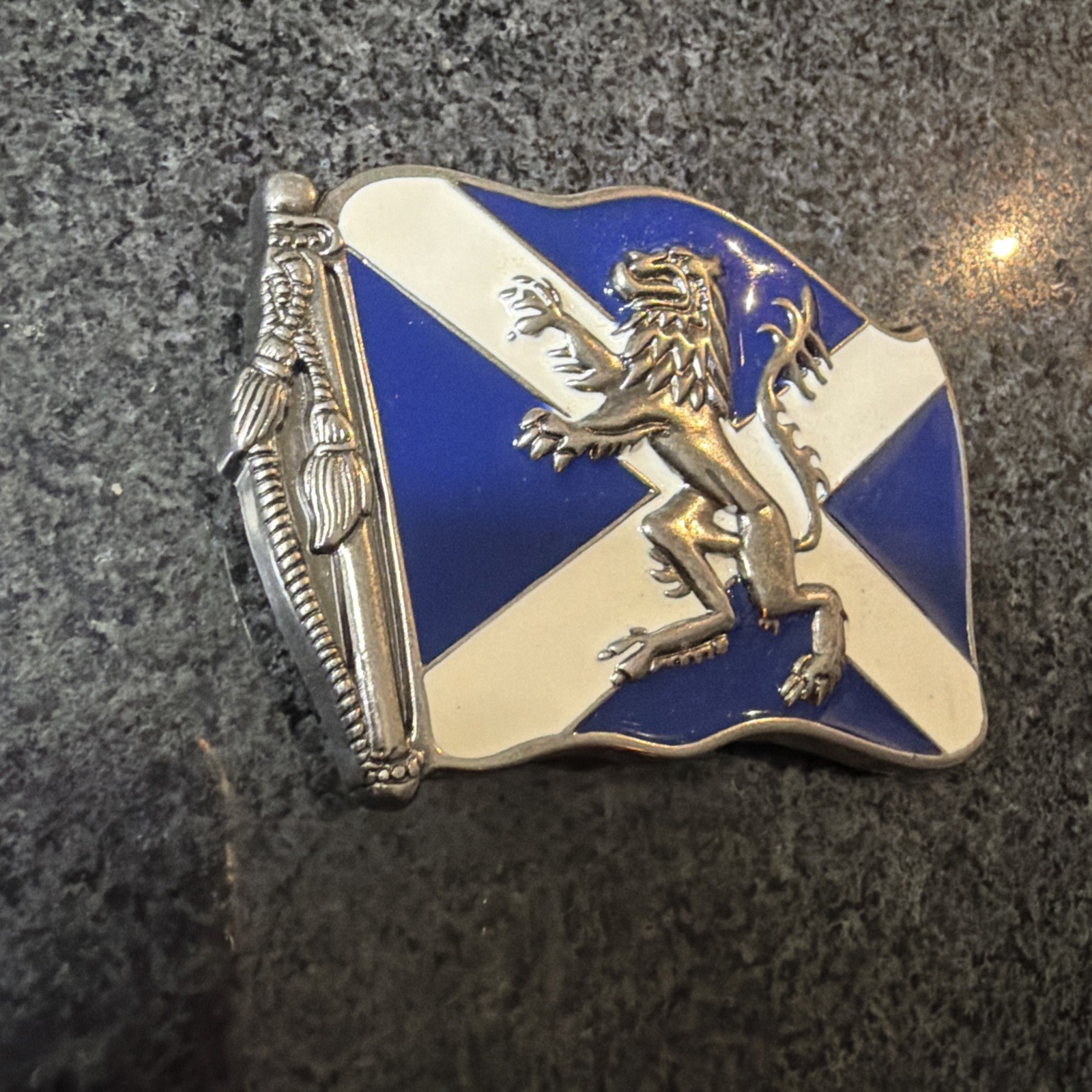 St. Andrew&rsquo;s Cross with Rampant Lion Celtic Belt Buckle Bottle Opener