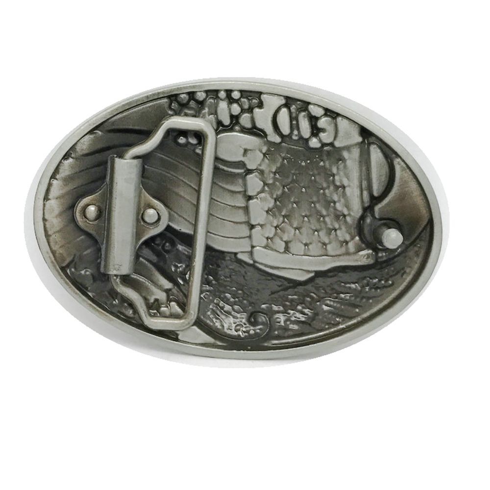 Eagle & American Flag Belt Buckle Western Cowboy Cowgirl Motorcyclist (GBA-01)