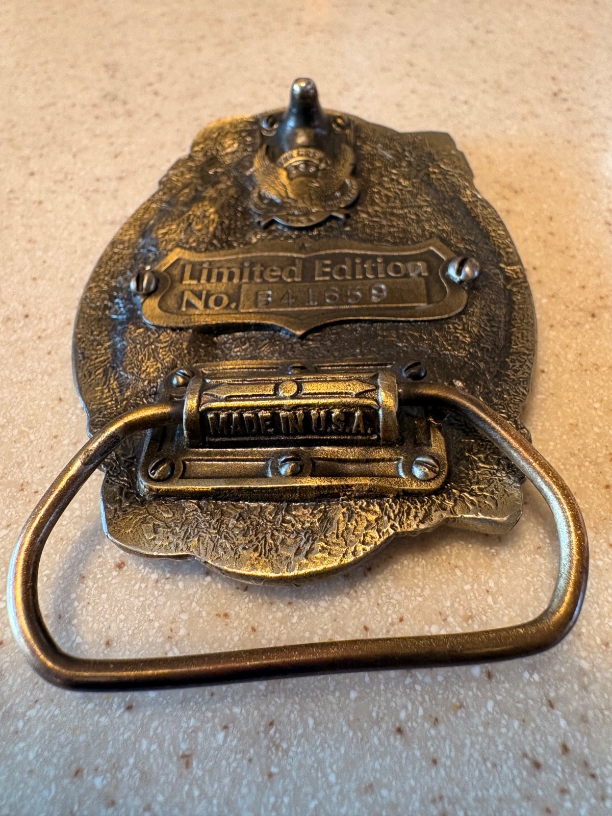 1987 BRASS UNITED STATES CONSTITUTION BELT BUCKLE – 200TH ANNIVERSARY