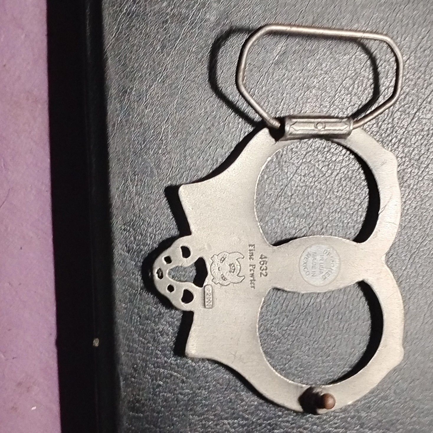 Handcuffs Theme Fine Pewter Silver Belt Buckle MPN 4632 Fits 1.5 in Belt