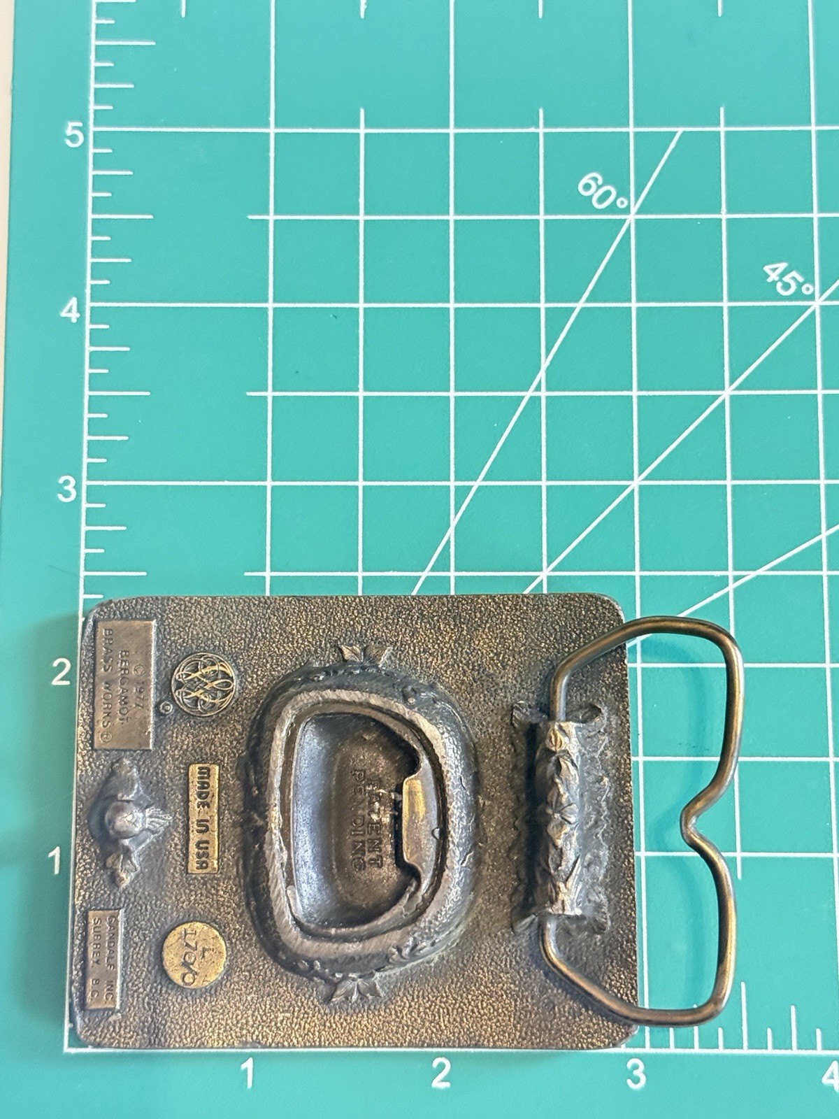 Bergamot Brass Works Vintage 1977 MOLSON Canadian Lager Beer Belt Buckle