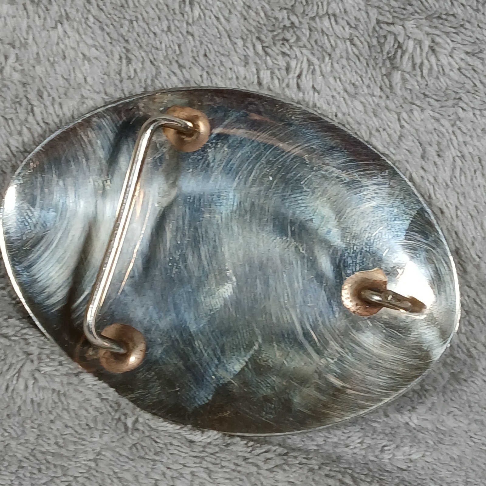 Vintage 1986 HI YU Native American Chief Turquoise Chip Inlay Belt Buckle