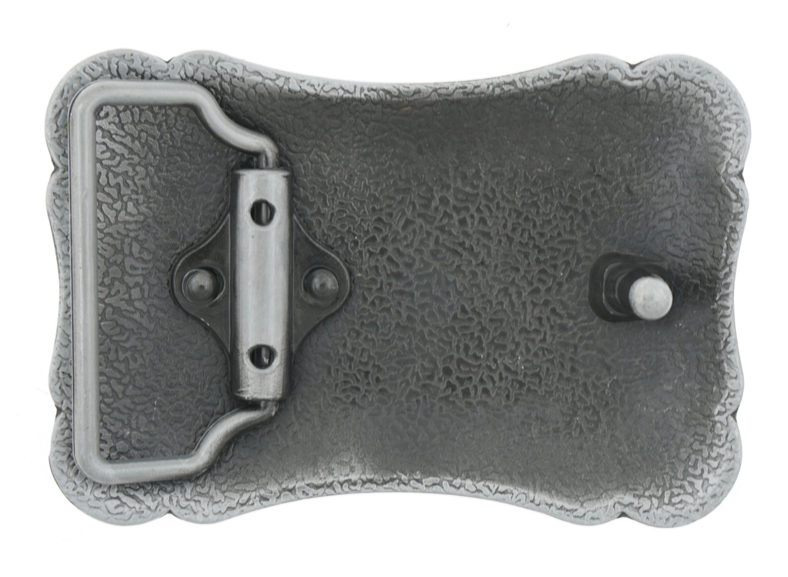 Western Floral Flower Pattern Small Recactangle Metal Belt Buckle