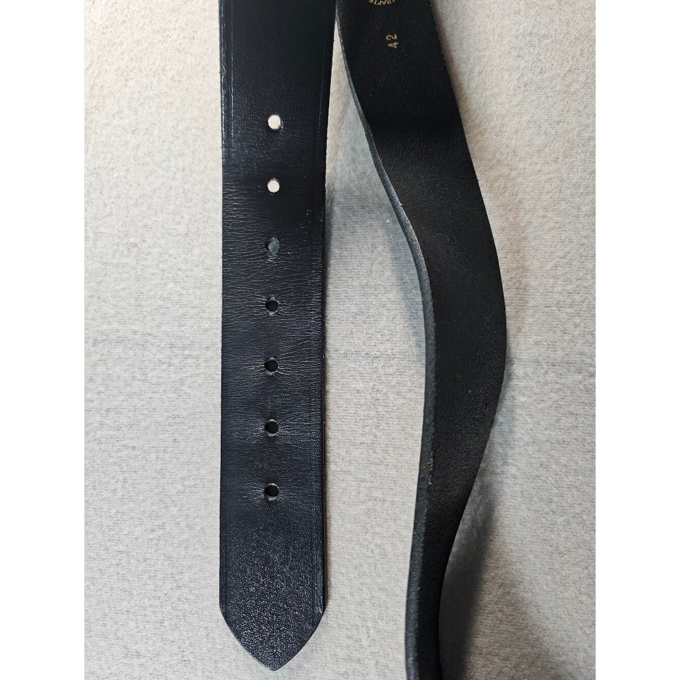 Graves Uniform Genuine Leather Black Men&rsquo;s Belt with Silver Buckle Size 42