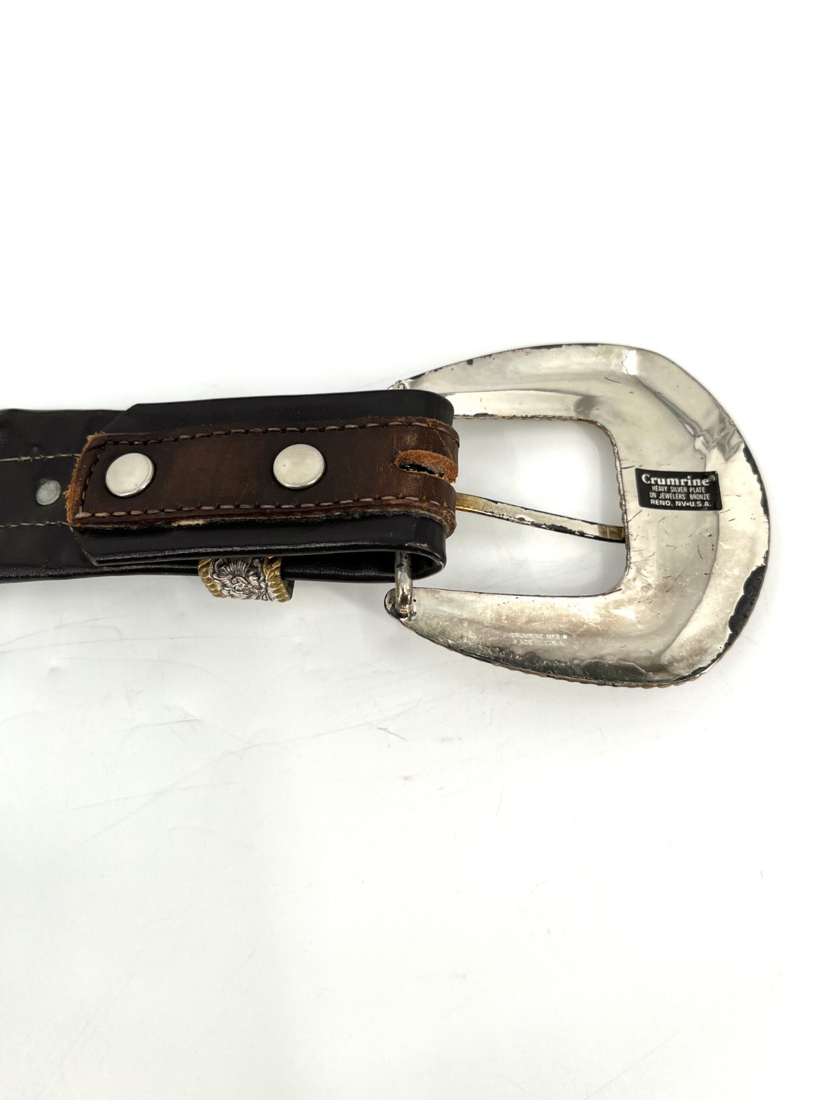Circle Y Silver Laces Belt Lot 2 Straps 1 Crumrine Buckle Interchangeable