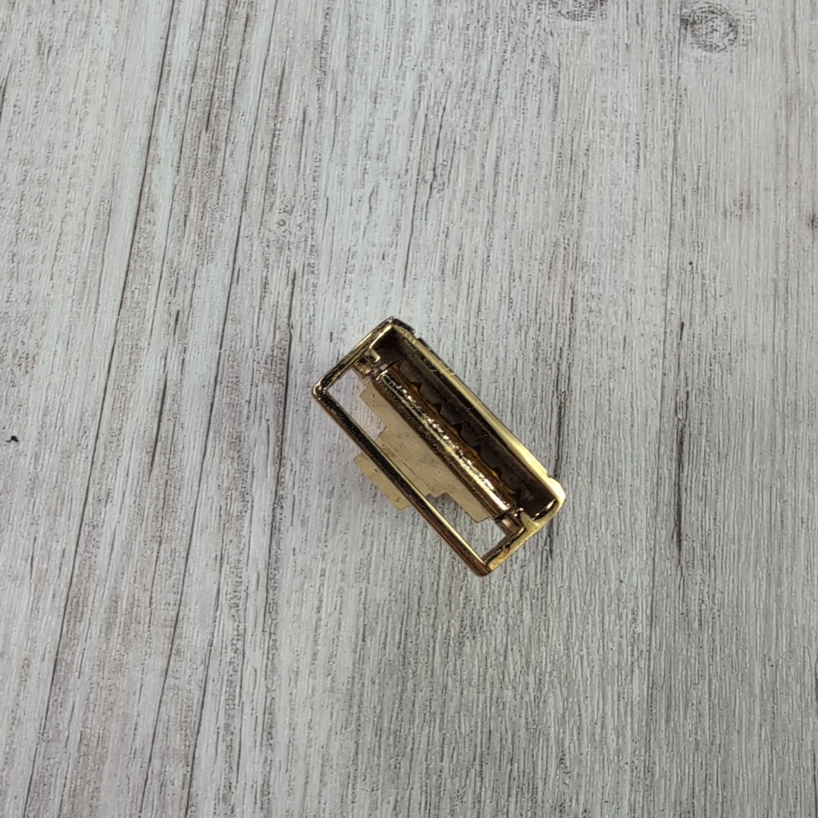 Balenciaga Black Gold Tone Belt Buckle Rectangle BB Logo Vintage Style Accessory