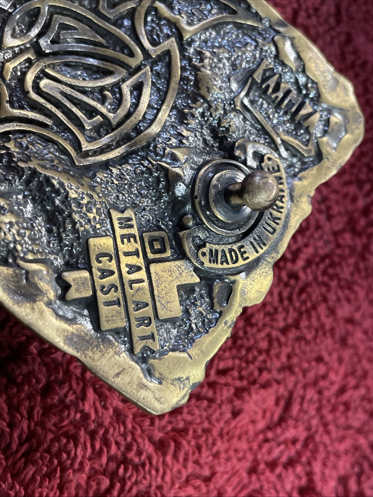 Belt buckle « Fenrir Wolf », Animal Brass belt buckle; Werewolf belt buckle