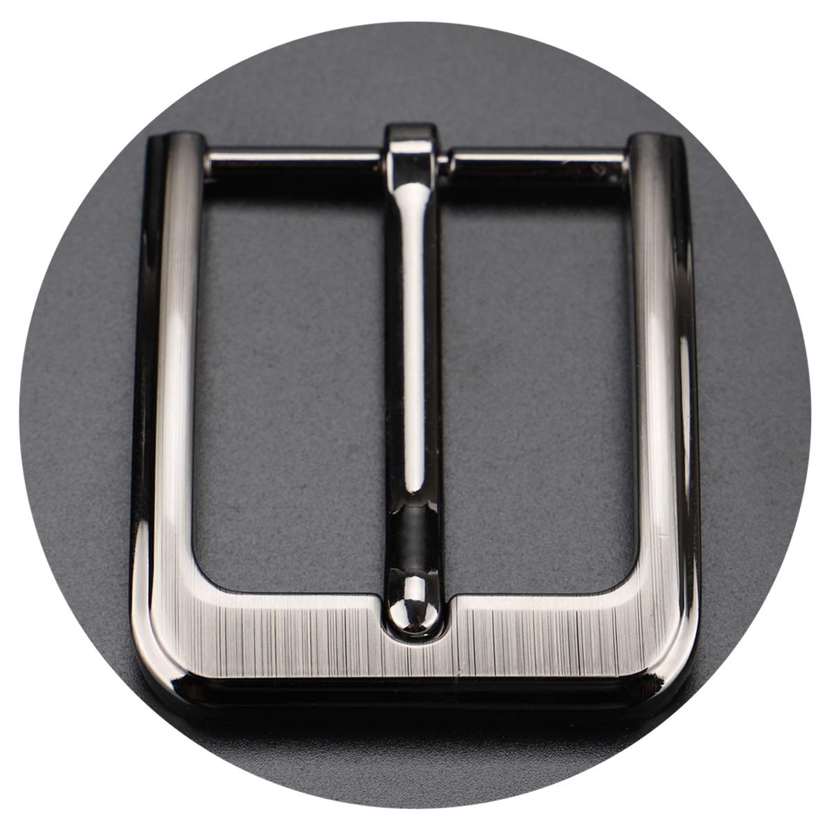 1.5 Inches (38-40 mm) Belt Buckle Single Prong Square Replacement Grey07