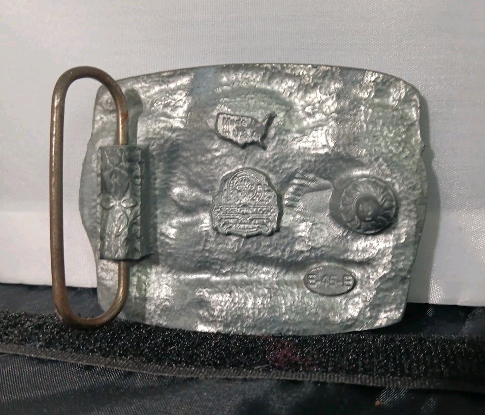 Mens belt Buckle bergamot Works 1986 Cowboy Western Southern By Grace Of God