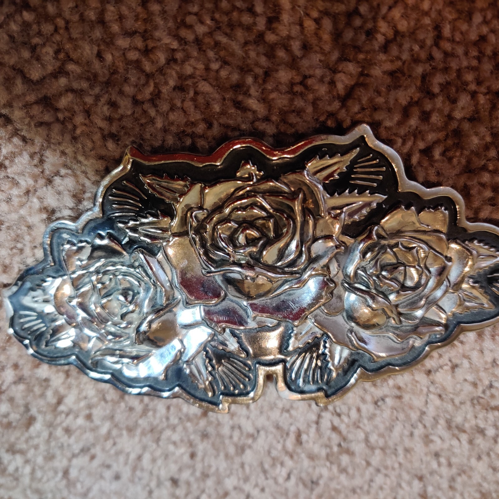 Triple Rose Belt Buckle Y2K Famous Stars & Straps Travis Barker Blink 182
