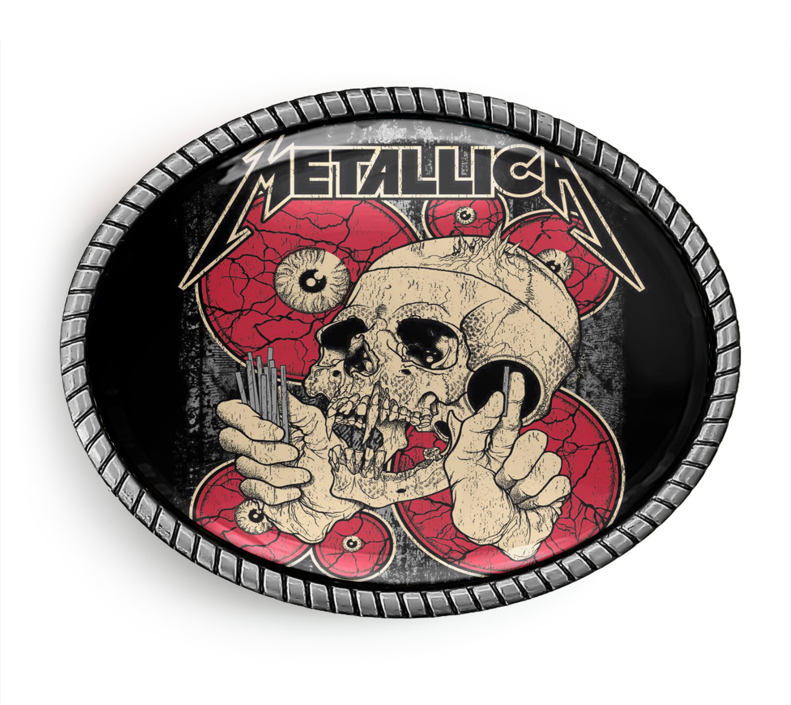 Metallica Album Art Belt Buckle – 80&rsquo;s Heavy Metal Music Belt Buckle – 423