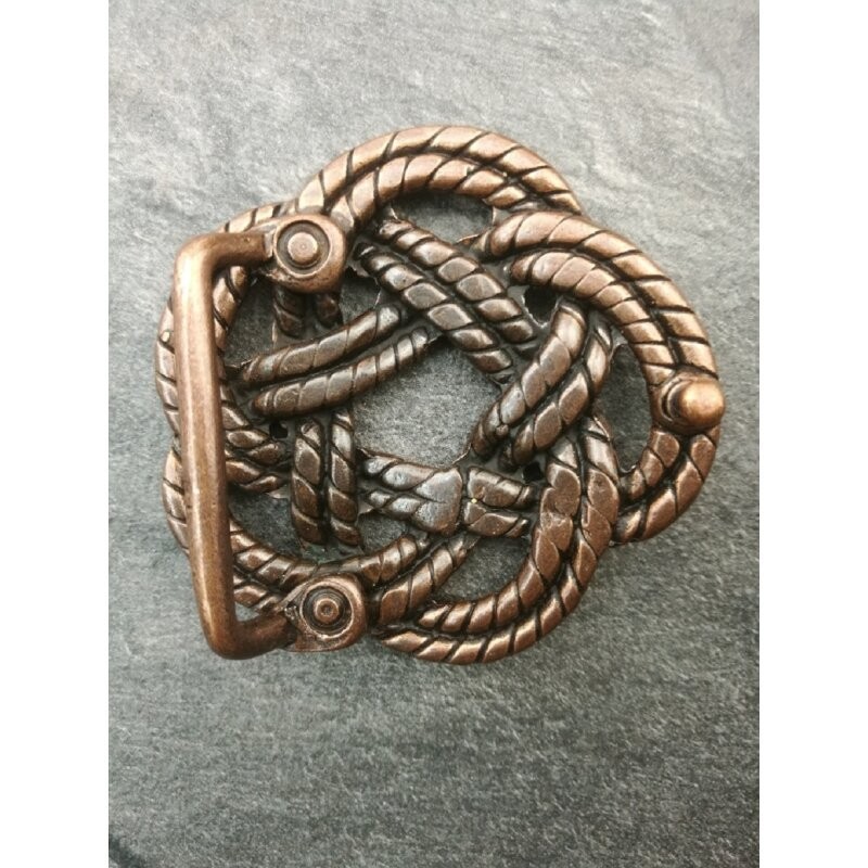 Knot Belt Buckle, Celtic Gordian Knot Buckle, Antique Copper Rope Design Buckle
