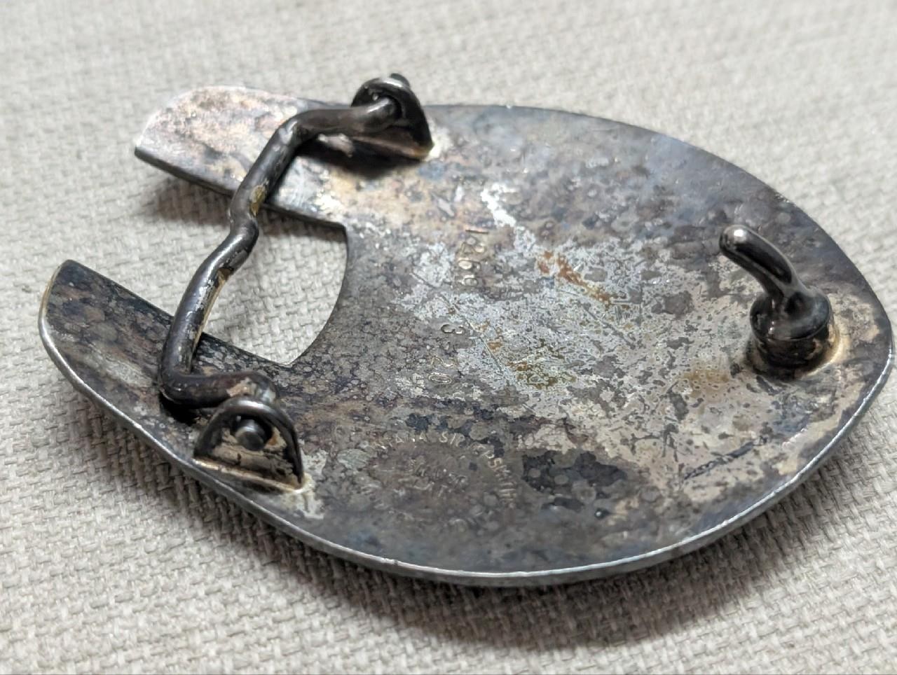 vintage MONTANA SILVERSMITHS belt buckle SILVER PLATE western HORSE engraved