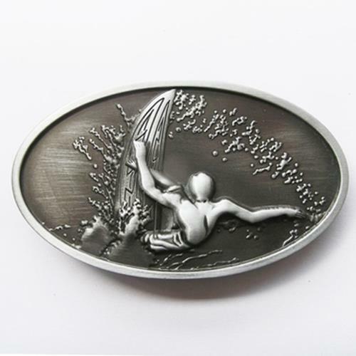 Surfer 3D Surfing Ocean Wave Beach Surf Metal Belt Buckle