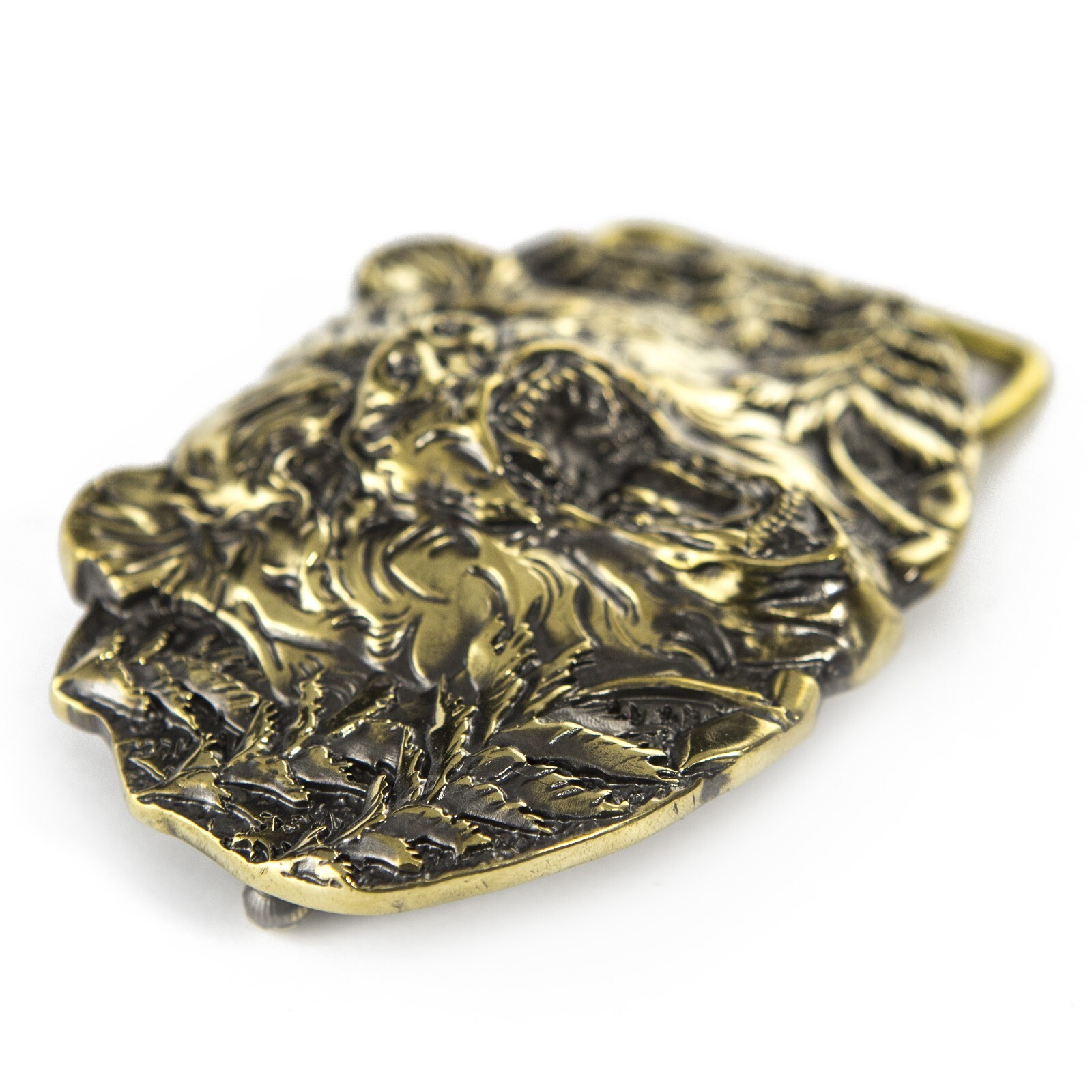Belt buckle « Bear », Solid brass buckle, Animal belt buckle, Brown bear buckle