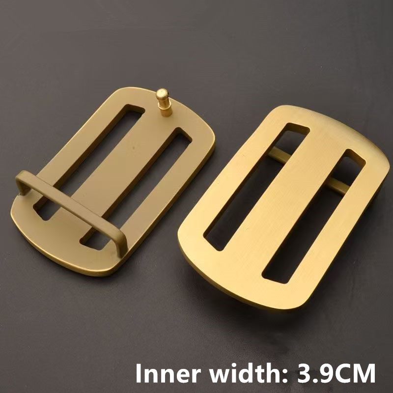 Brass belt head with smooth buckle for men&rsquo;s solid buckle head 3.9cm