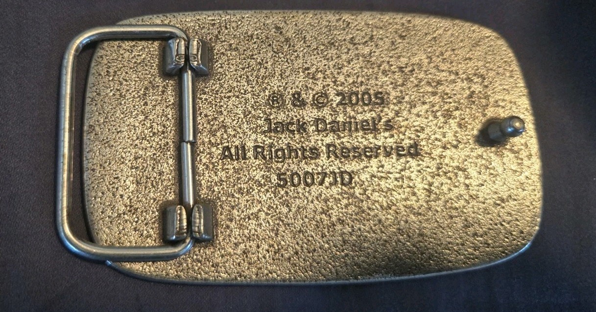 2005 Jack Daniel&rsquo;s JD Old Number 7 TN Whiskey Metal 4-in Belt Buckle (5007JD)