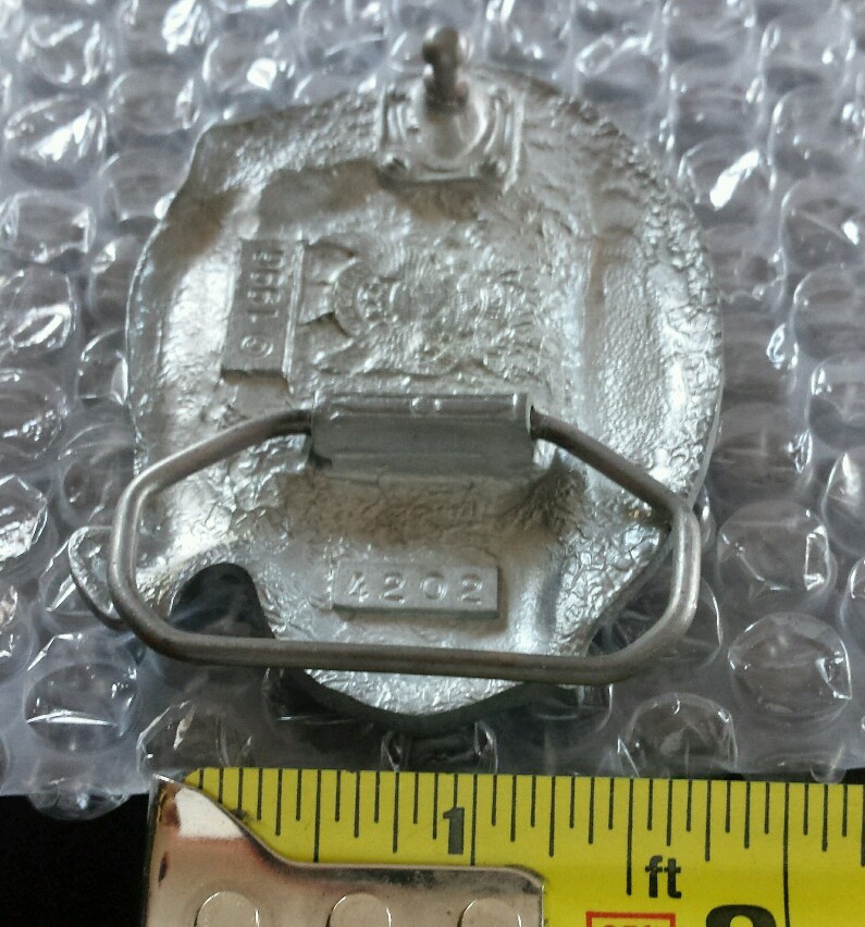 FIRE FIGHTER EAGLE SHIELD FLAG AN AMERICAN HERO OCCUPATIONAL BELT BUCKLE