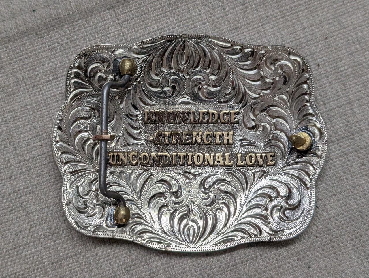 vintage RRR belt buckle OVERSIZED western cowboy BARAJAS rodeo ready ranchwear