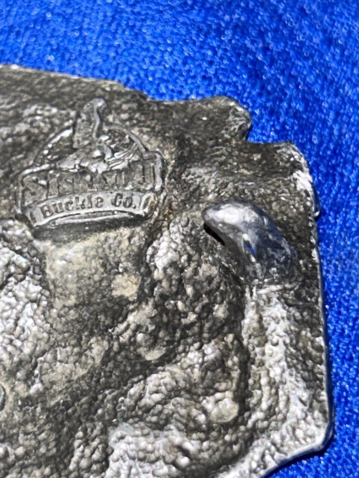 Vtg 1989 Siskiyou Vietnam Veteran USA 3.5&Prime; Enameled Pewter Belt Buckle *As Is*