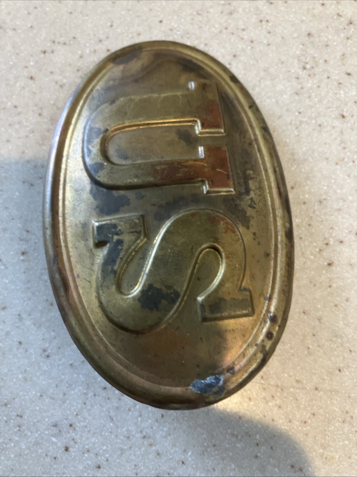 Vintage U.S. Civil War Union Army (1861-65) Enlisted Mans Brass Lead Belt Buckle
