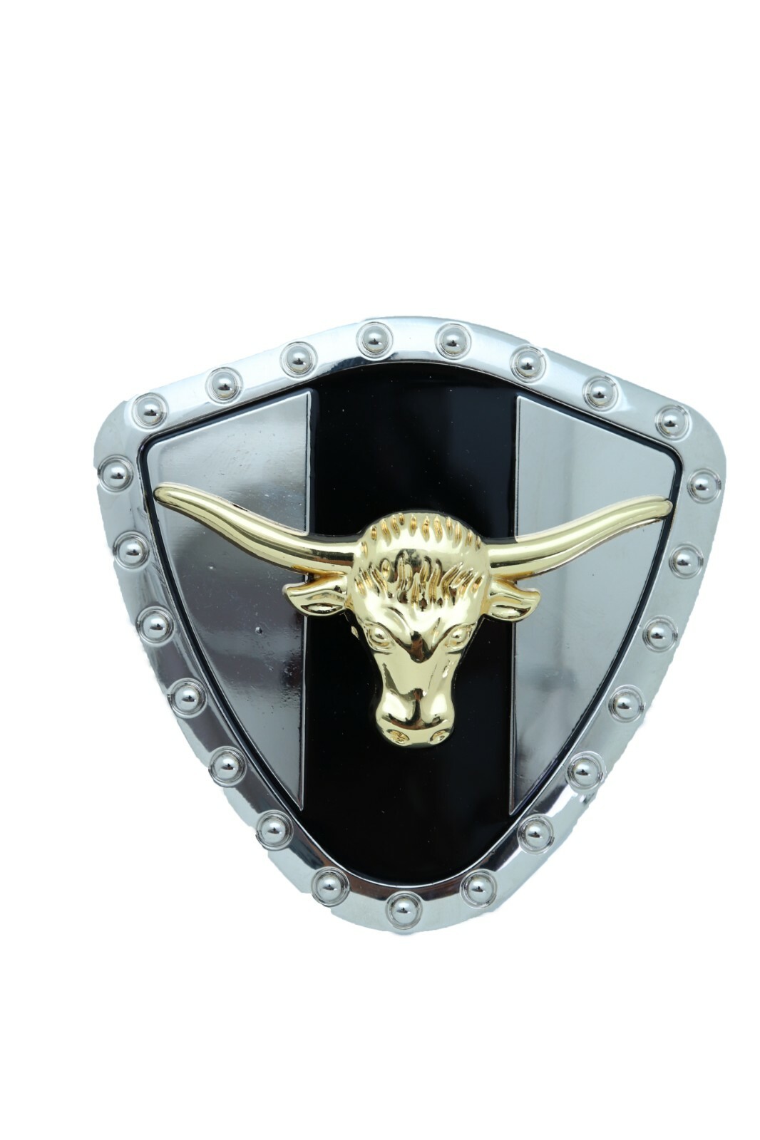 Men Silver Metal Western Belt Buckle Texas Lone Horn Cow Shiny Gold Color Bull