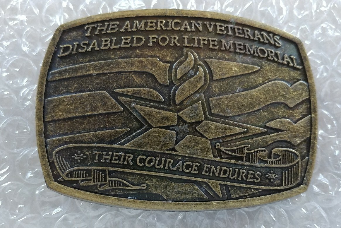 AMERICAN VETERANS DISABLED FOR LIFE MEMORIAL COURAGE 2007 SPONSOR BELT BUCKLE