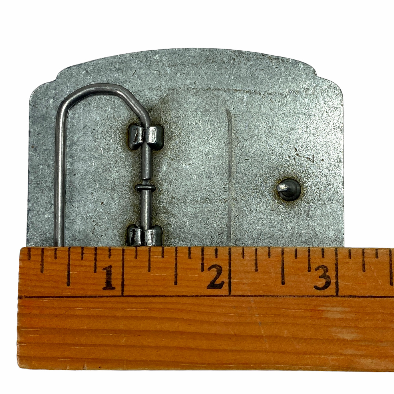 Jim Beam Bourbon Pewter Gray Metal Square Belt Buckle 3&Prime; X 2.75&Prime; – NEW