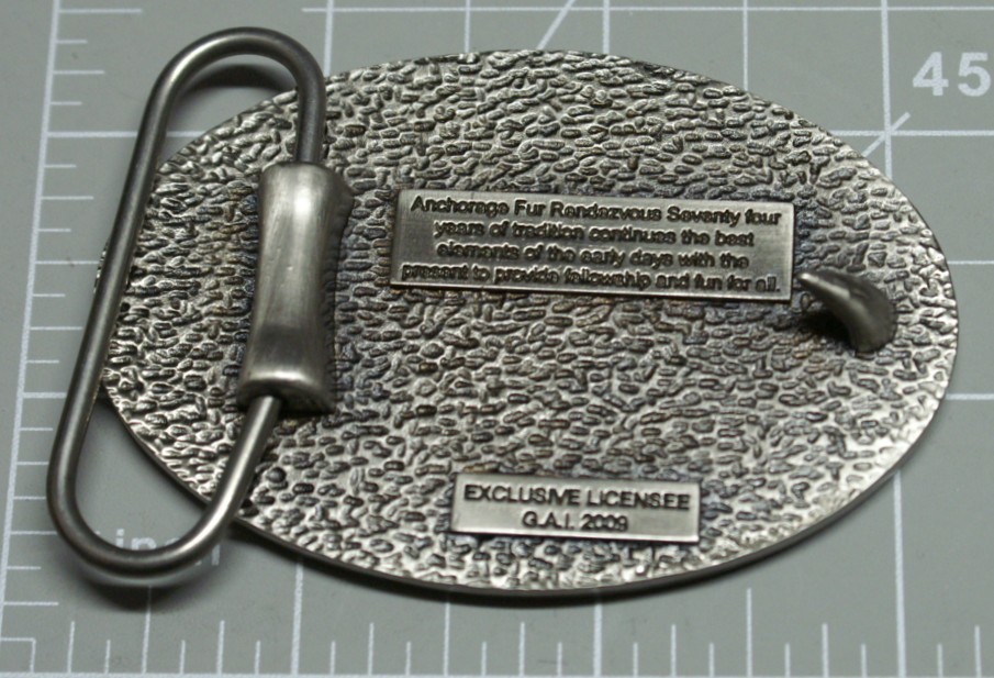 2009 Fur Rendezvous Belt Buckle Multi – Colored Eskimo Brand New A251