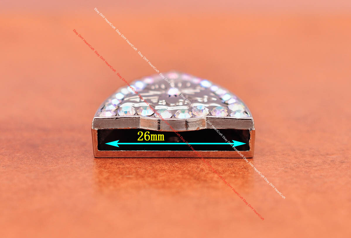 30mm Shinny Western Cowboy Colorful Rhinestone Crystal DIY 3PCS Set Belt Buckle