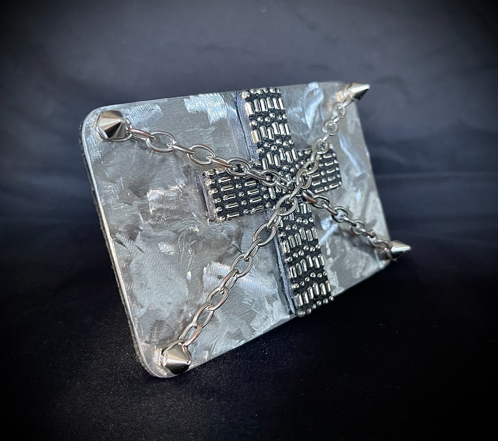 “Marked by the Cross” Belt Buckle Gothic Industrial Cross OOAK Darren McNeese