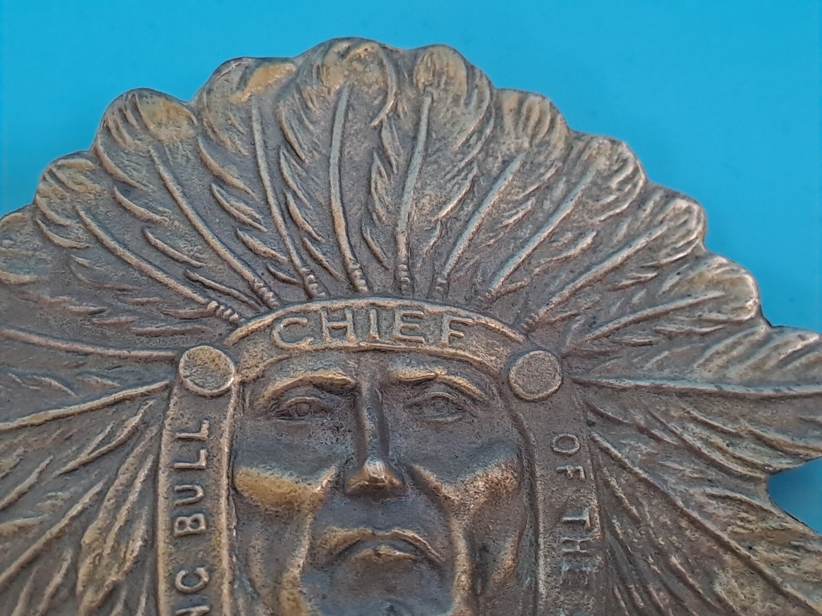 Belt buckle Indian head buckle biker relief sitting bull Sioux