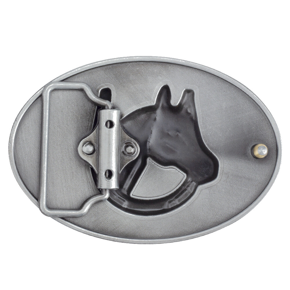 Horse Men&rsquo;s Belt Buckle Western Cowboy Native American (HRS-03-S)