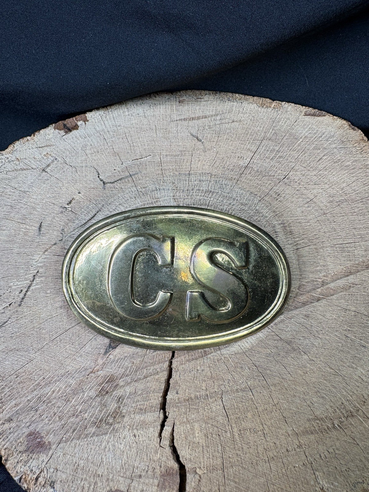 Confederate CS Civil War Reproduction Oval Belt Buckle