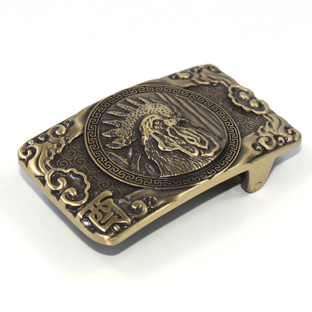 Solid Brass Rooster Belt Buckles Tongue Pin Belt Buckle Fits For 1.5 INCHES Belt