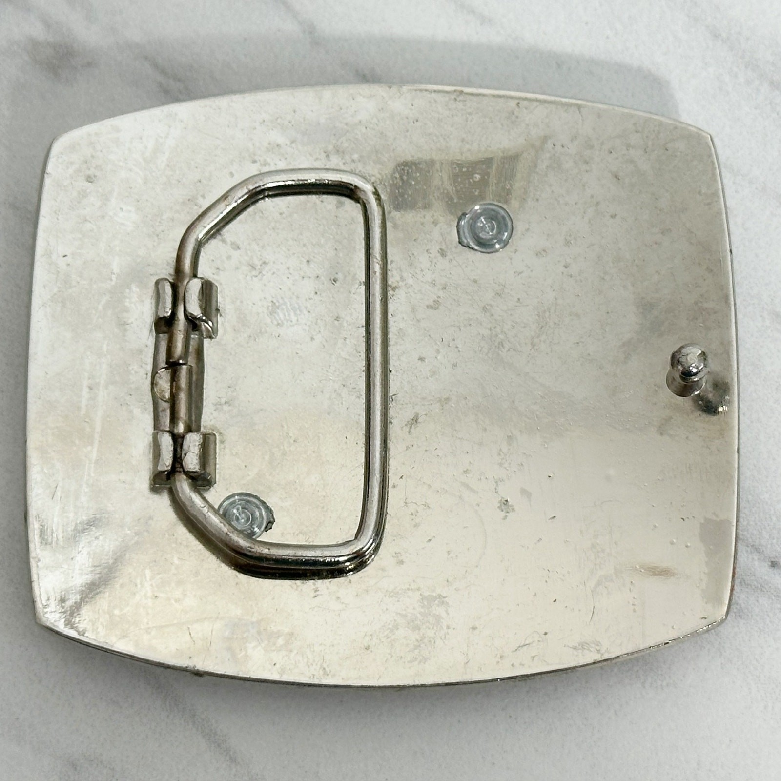 Rhinestone Studded N Letter Initial Monogram Silver Tone Belt Buckle