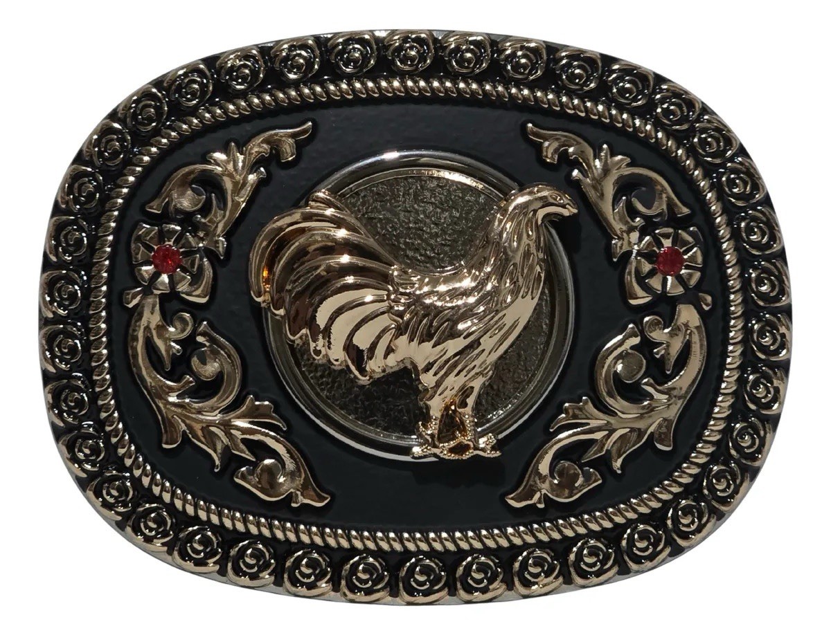 Mexican Gallo Chicken Charro Cowboy Belt Buckle Hebilla Vaquera Made In Mexico