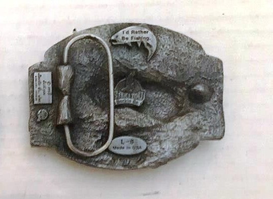 BELT BUCKLE « I FISH THEREFORE I AM »