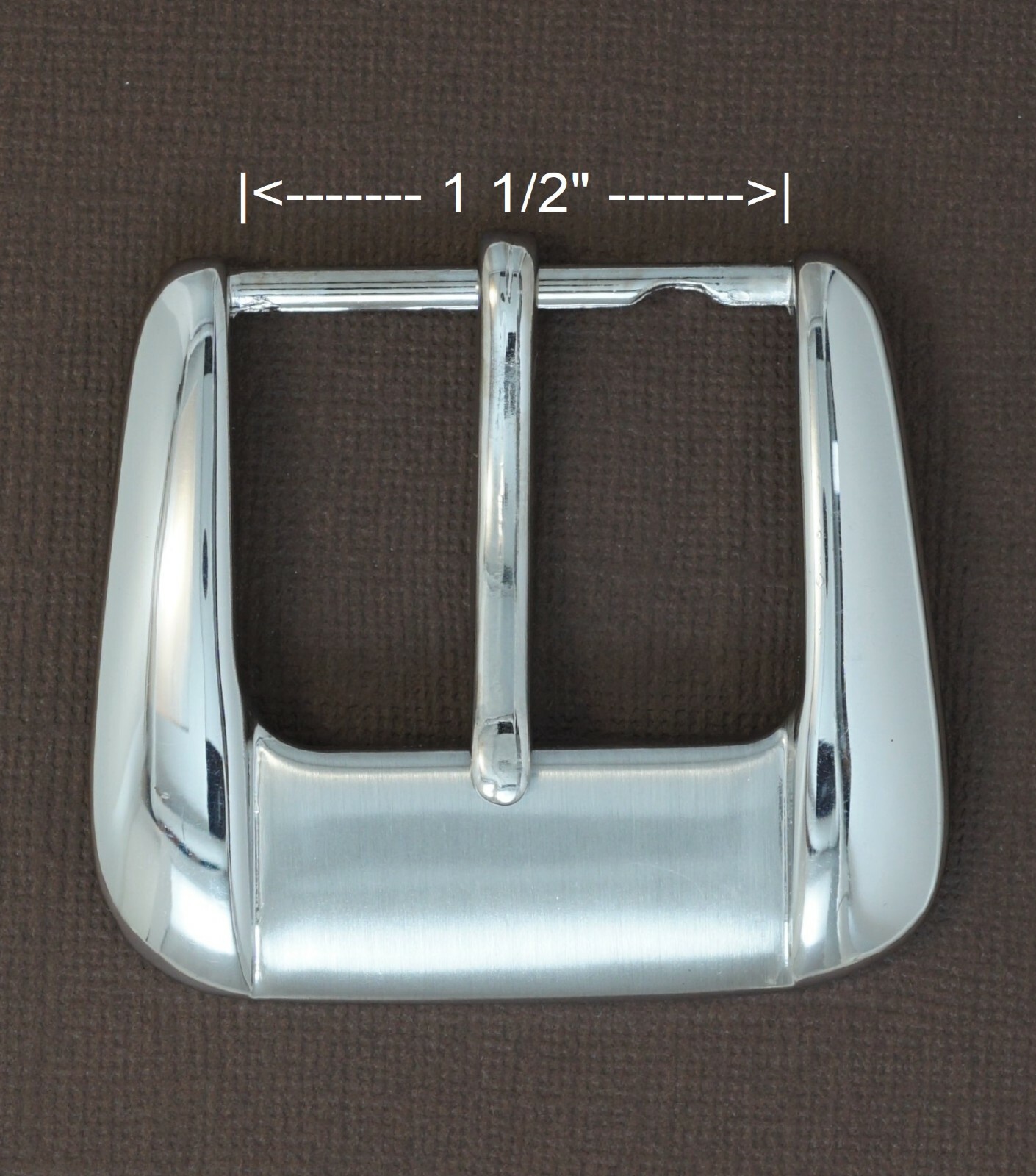 New man/women 1 1/2&Prime; pin buckle(#63) heavy brushed nickel color finish USA