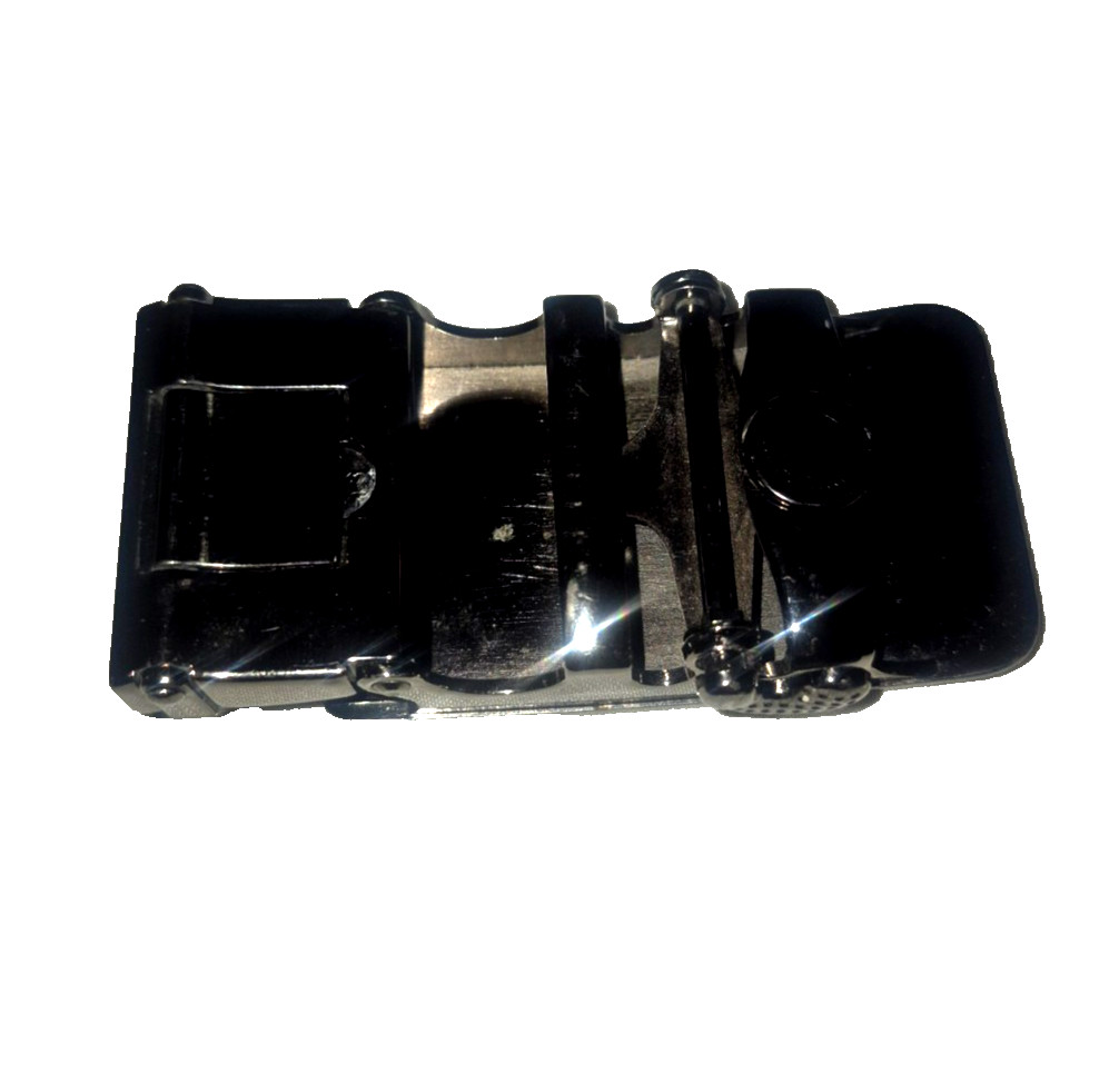 Men’s belt Buckle. Automatic sliding buckle Black and Silver Belt buckle only #7