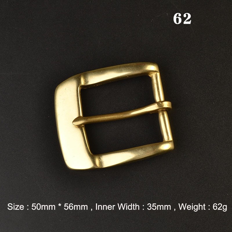 Solid Brass Pin Buckle for Leather Craft Making Belt Replacement 35mm Width