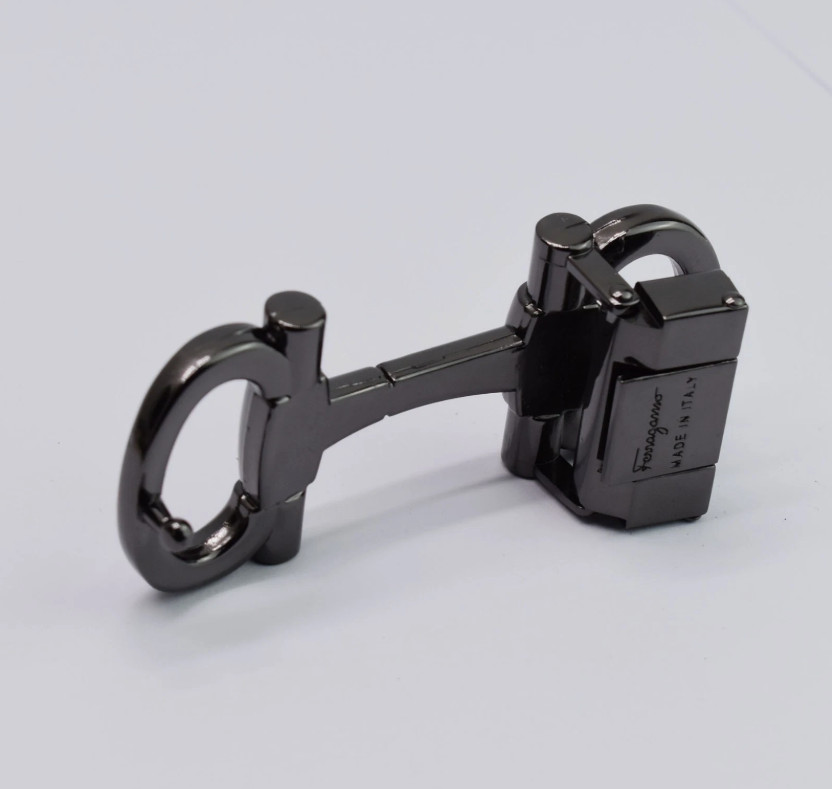 Black Salvatore Ferragamo Unisex Alloy Belt Buckle for 3.5cm leather strap