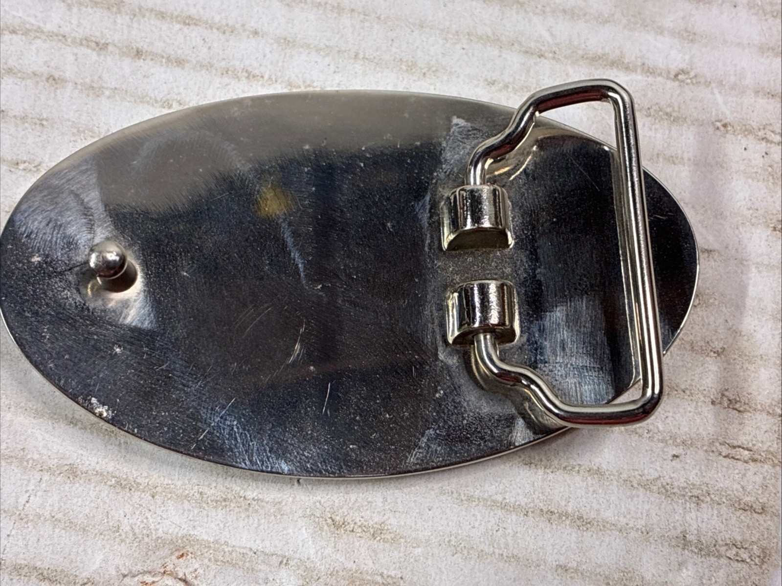 Vintage Budweiser « King of Beers » Oval Belt Buckle – Bowtie Logo Enamel Inlay